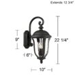 John Timberland Park Sienna 22 1/4" High Downbridge Arm Outdoor Wall Light