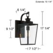 Possini Euro Ackerly 17 1/4" High Textured Black Outdoor Wall Light Possini Euro Ackerly 17 1/4" High Textured Black Outdoor Wall Light