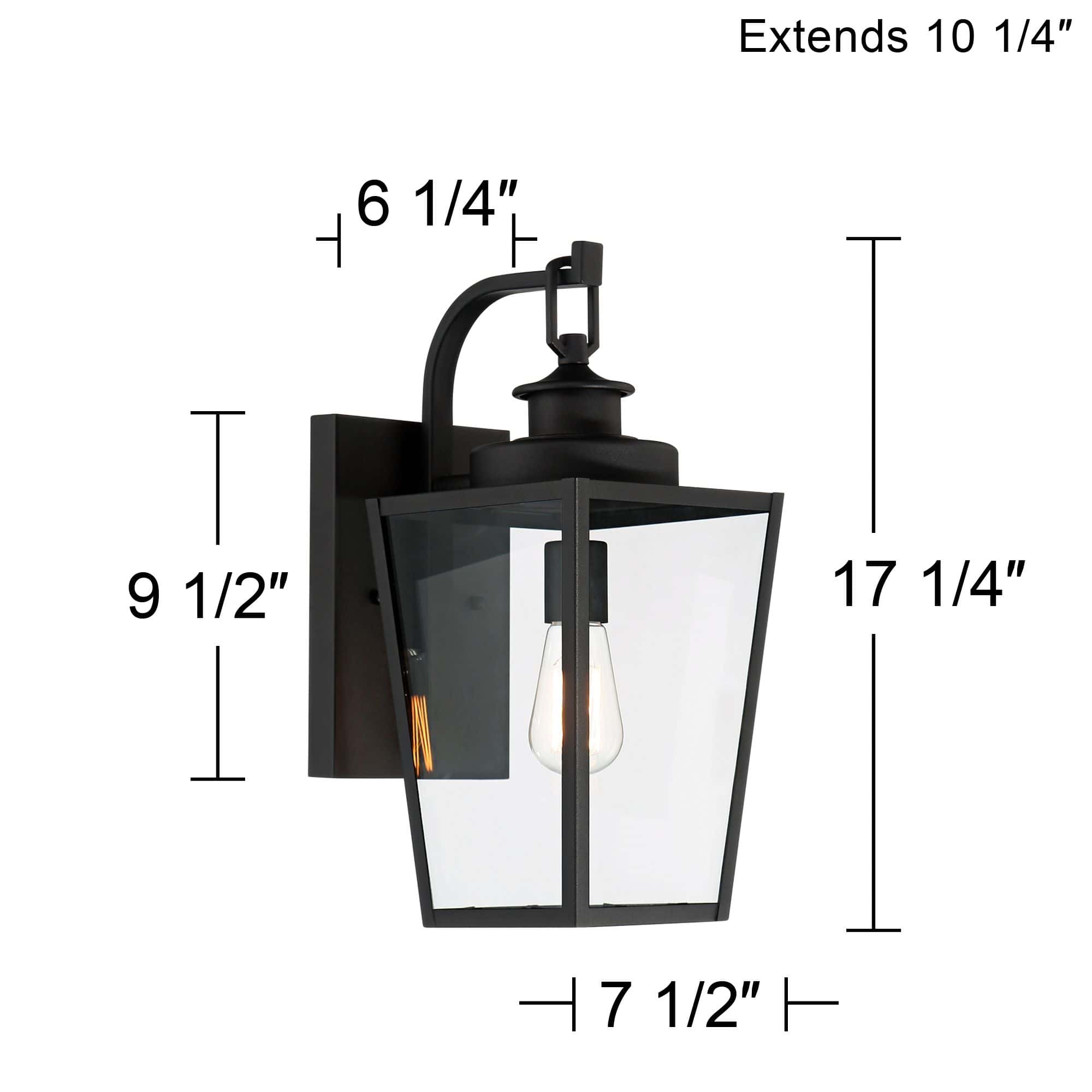 Possini Euro Ackerly 17 1/4" High Textured Black Outdoor Wall Light Possini Euro Ackerly 17 1/4" High Textured Black Outdoor Wall Light - Image 2