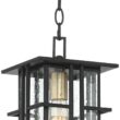 Possini Euro Arley 12 1/2" High Black Outdoor Hanging Light
