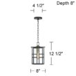 Possini Euro Arley 12 1/2" High Black Outdoor Hanging Light