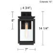 Possini Euro Atkins 14 1/4" High Die Cast Matte Black Outdoor Light