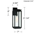 Possini Euro Atkins 21 1/4" High Die Cast Matte Black Outdoor Light