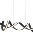 Possini Euro Helix 46" Sand Black Modern LED Spiral Island Pendant