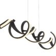 Possini Euro Helix 46" Sand Black Modern LED Spiral Island Pendant