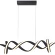 Possini Euro Helix 46" Sand Black Modern LED Spiral Island Pendant