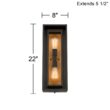 Possini Euro Metropolis 22" High Black and Gold Outdoor Wall Light