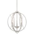 Possini Euro Spherical 16" Wide Brushed Nickel 3-Light Globe Pendant