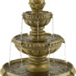 John Timberland Sag Harbor 66" High Stone 4-Tier LED Outdoor Floor Fountain