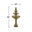 John Timberland Sag Harbor 66" High Stone 4-Tier LED Outdoor Floor Fountain