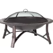 Fire Sense 35-in W Bronze Steel Wood-Burning Fire Pit