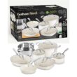 Gotham Steel Nonstick Pots and Pans Set 12 Piece Ceramic Cookware Kitchen Set with Frying Skillet, Saucepan, Cream