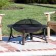 Fire Sense 35-in W Bronze Steel Wood-Burning Fire Pit