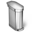 Simplehuman 45-Liter Brushed Stainless Steel Indoor Kitchen Step Trash Can