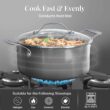 Gotham Steel Nonstick Pots and Pans 12 Piece Set Ceramic Cookware Kitchen Set with Frying Skillet, Saucepan, Lids, Gray