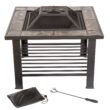 Nature Spring 6-Piece Fire Pit Table 30-in W Black Steel Wood-Burning Fire Pit