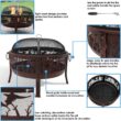 Sunnydaze Decor 34-in W Bronze Steel Wood-Burning Fire Pit
