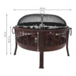 Sunnydaze Decor 34-in W Bronze Steel Wood-Burning Fire Pit