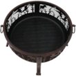 Sunnydaze Decor 34-in W Bronze Steel Wood-Burning Fire Pit