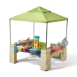 Step2 All-Around Playtime Patio with Canopy with 16 Play Accessories Playhouse Kids Outdoor Toys