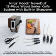 Ninja Foodi NeverDull Premium 13pc Wood Series Knife System with Built in Sharpener, K52013
