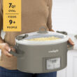 Crock-Pot Programmable 7-Quart Cook and Carry Slow Cooker, Grey