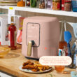 Beautiful 6 Qt Air Fryer with TurboCrisp Technology and Touch-Activated Display, Rose by Drew Barrymore