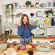 Beautiful 12pc Ceramic Non-Stick Cookware Set, Sage Green by Drew Barrymore