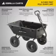 Gorilla Carts 6 Cu Ft Heavy Duty Poly Dump Cart, w/ Steel Frame, Black
