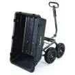 Gorilla Carts 6 Cu Ft Heavy Duty Poly Dump Cart, w/ Steel Frame, Black