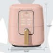 Beautiful 6 Qt Air Fryer with TurboCrisp Technology and Touch-Activated Display, Rose by Drew Barrymore