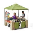 Step2 All-Around Playtime Patio with Canopy with 16 Play Accessories Playhouse Kids Outdoor Toys