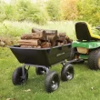 Gorilla Carts 6 Cu Ft Heavy Duty Poly Dump Cart, w/ Steel Frame, Black