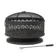 Sunjoy 30-in W Black Steel Wood-Burning Fire Pit