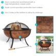Sunnydaze Decor 32.25-in W Copper Steel Wood-Burning Fire Pit