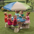 Step2 Naturally Playful Picnic Table with Removable Umbrella, Plastic