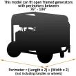 GenTent Universal Kit (Standard, Black) For Open Frame Generators Generator Cover