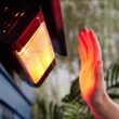 Well Traveled Living 5118-BTU 110-Volt Black Stainless Steel Electric Patio Heater