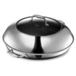 HexClad Hybrid Nonstick 14-Inch Frying Pan with Steel Lid, Great for Braising, Dishwasher and Oven Safe