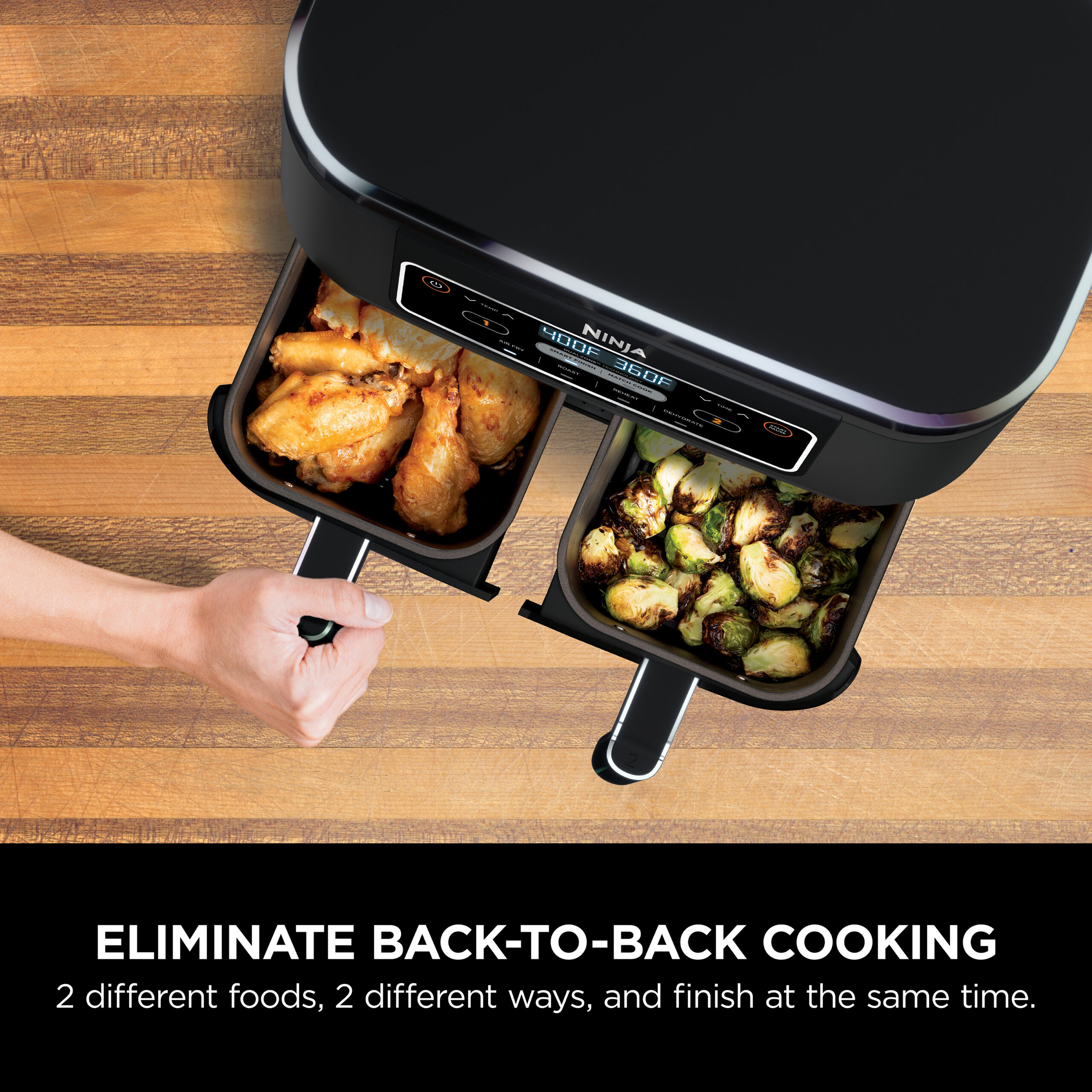 Ninja Foodi DZ100 4-in-1, 8-qt., 2-Basket Air Fryer with DualZone Technology Ninja Foodi DZ100 4-in-1, 8-qt., 2-Basket Air Fryer with DualZone Technology - Image 13