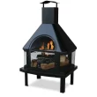 Endless Summer 20.08-in W Black Steel Wood-Burning Fire Pit