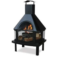 Endless Summer 20.08-in W Black Steel Wood-Burning Fire Pit