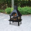 Endless Summer 20.08-in W Black Steel Wood-Burning Fire Pit