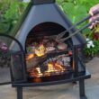 Endless Summer 20.08-in W Black Steel Wood-Burning Fire Pit