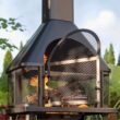 Endless Summer 20.08-in W Black Steel Wood-Burning Fire Pit