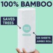 Cloud Paper Save Trees Co.Bamboo Paper Towels 12pk - 1800 Sheets Unbleached Paper Towels Rolls Ultra Absorbent