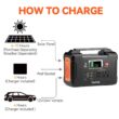 FF FLASHFISH 200W Portable Power Station, FlashFish 40800mAh Solar Generator With 110V AC Outlet/2 DC Ports/3 USB Ports