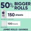 Cloud Paper Save Trees Co.Bamboo Paper Towels 12pk - 1800 Sheets Unbleached Paper Towels Rolls Ultra Absorbent