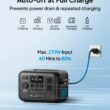 BLUETTI Portable Power Station AC2A, 204Wh LiFePO4 Battery Backup w/ 2 300W (600W Power Lifting) AC Outlets