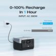 EF ECOFLOW Portable Power Station RIVER 2, 256Wh LiFePO4 Battery/ 1 Hour Fast Charging, 2 Up to 600W AC Outlets